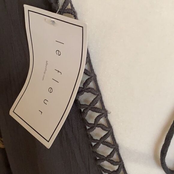 En Creme | Swing Dress With Ladder Inserts and Floral Embroidery Mini Dress | M - Picture 9 of 9